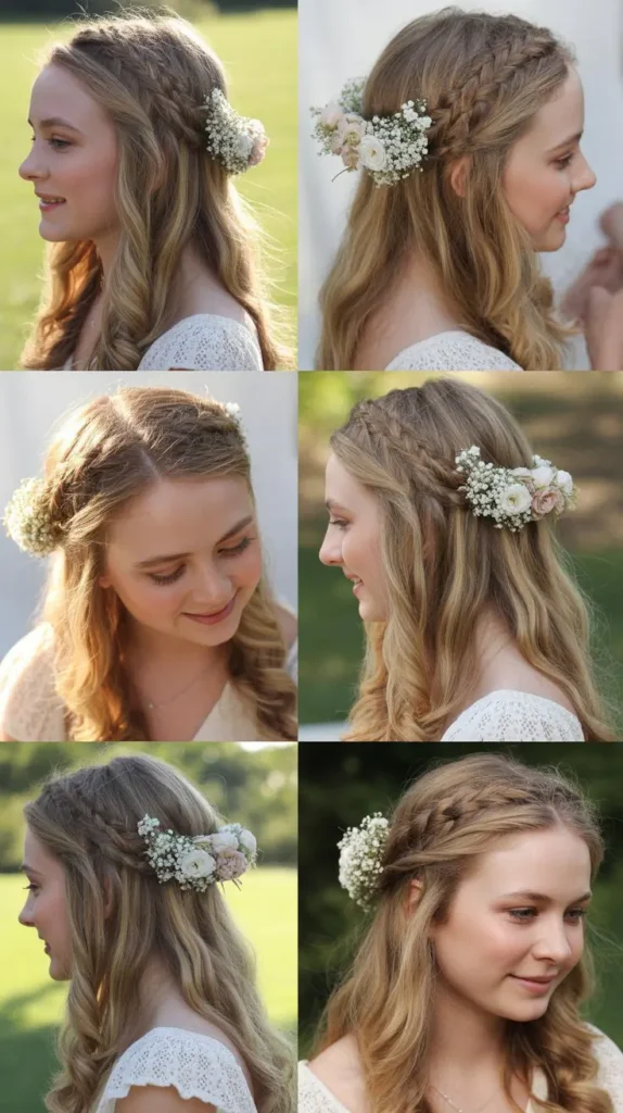 Boho Half-Up Braids