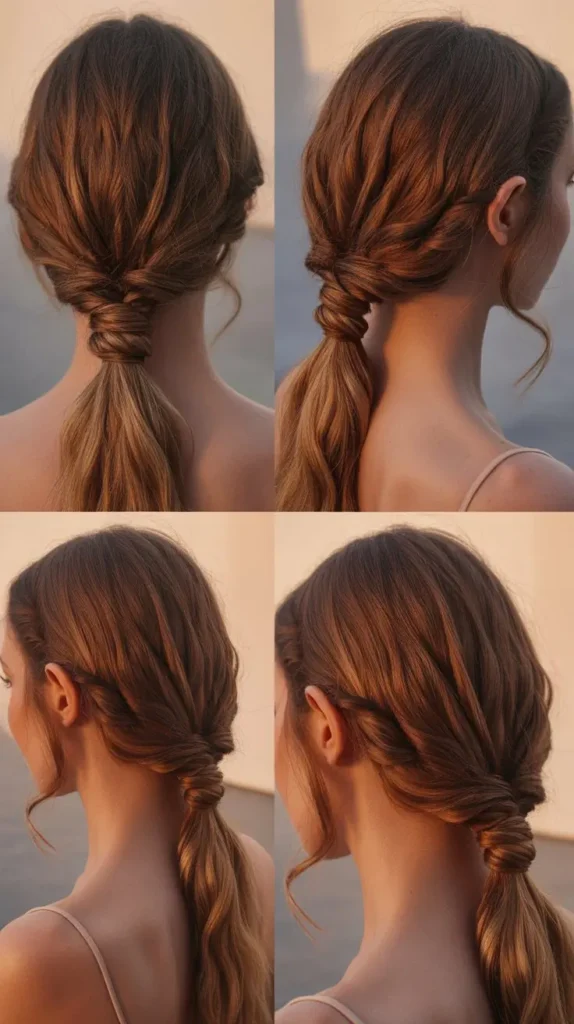 Twisted Low Ponytail