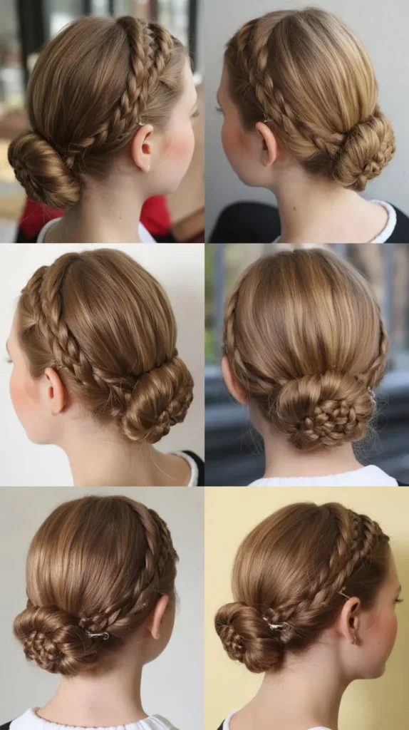 Textured Braided Crown Bun