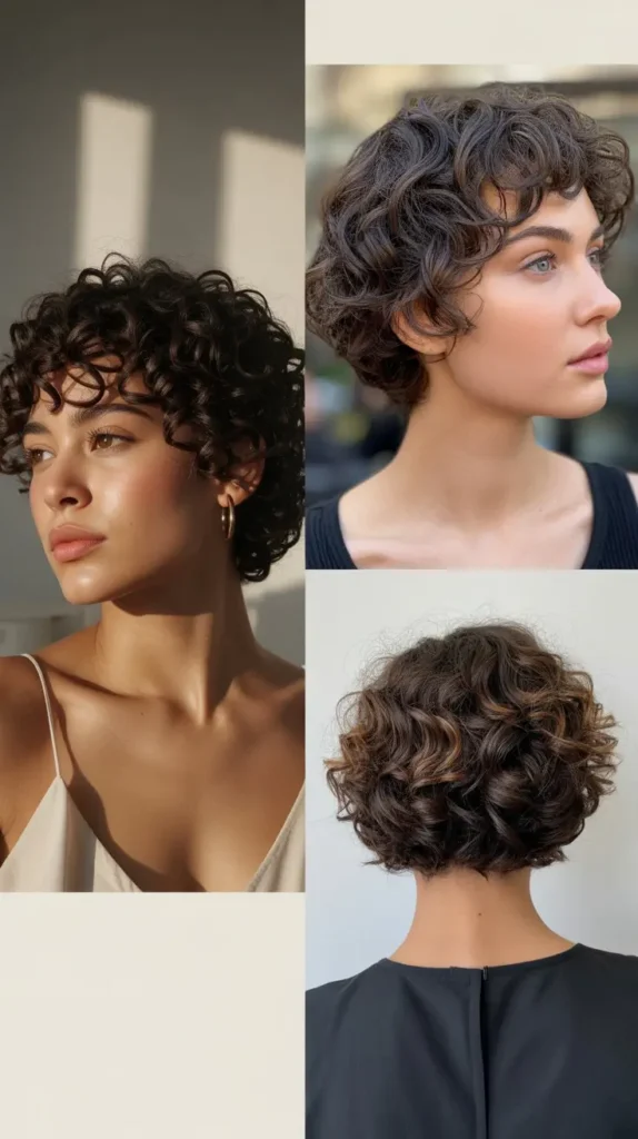 Curly Wedge Short Cut