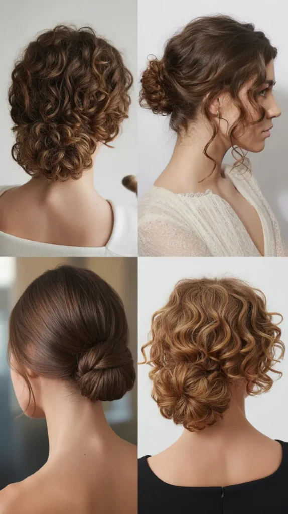 Curly Low Bun