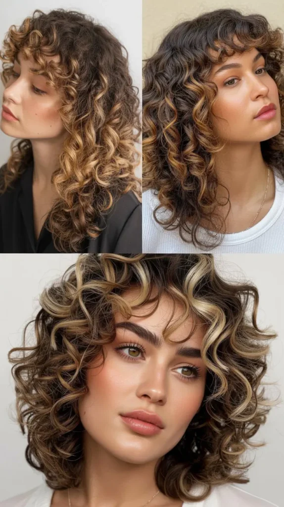 Curly Wedge with Highlighted Layers