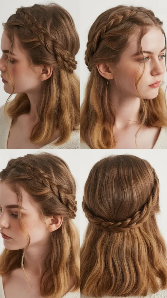  Half-Up Braided Crown