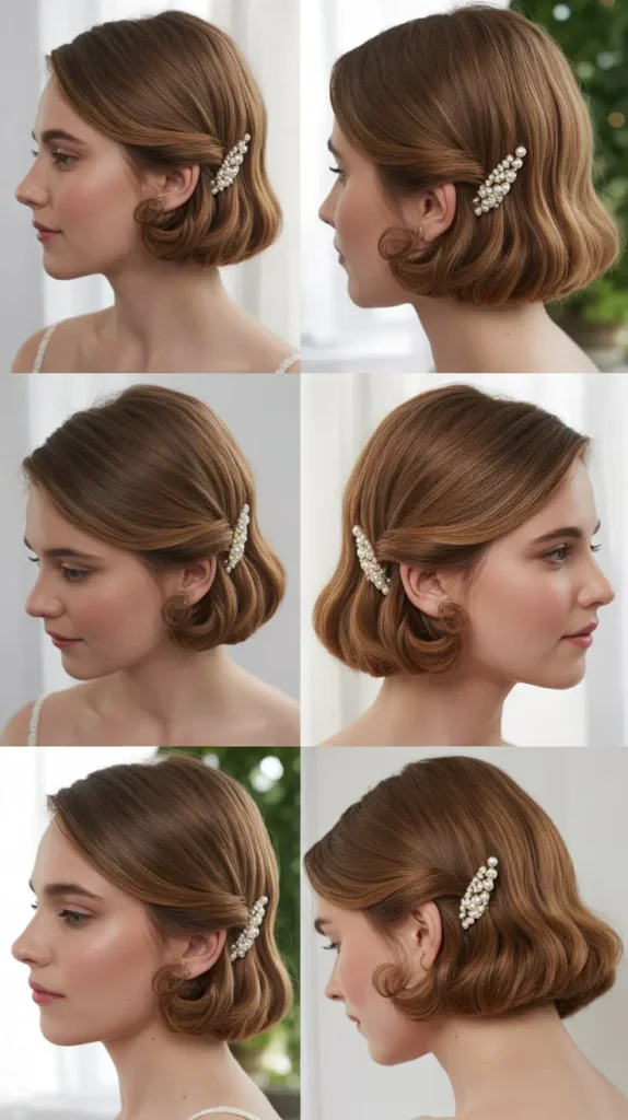 Side Twist Bob Wedding Style