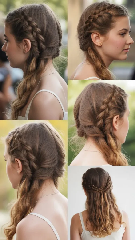 Side Braid with Loose Length