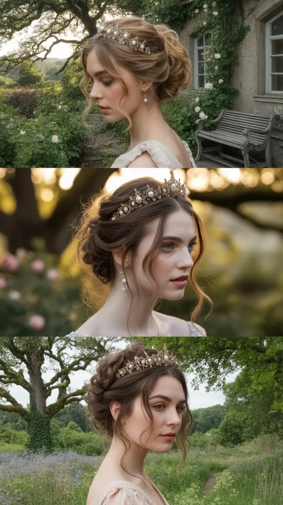 The Textured Updo with Antique Tiara