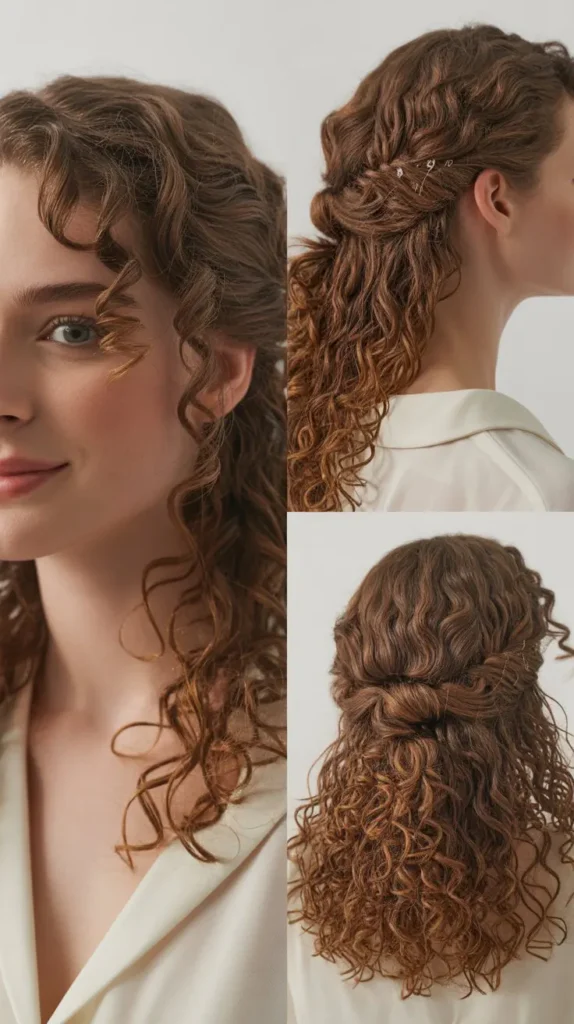 Curly Twisted Half-Up