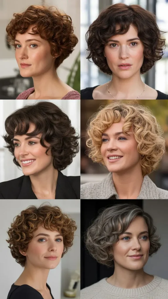 Short Curly Wedge with Volume
