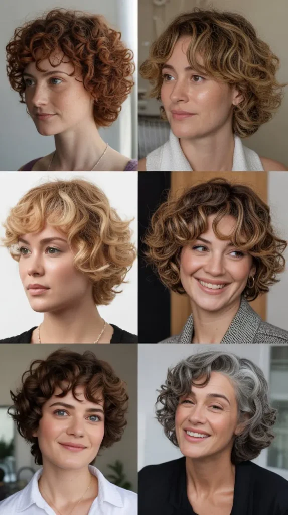 Short Curly Wedge with Layers