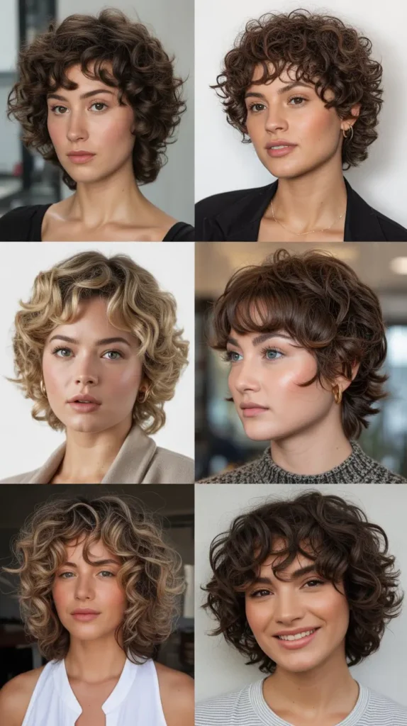 Short Curly Shag Wedge