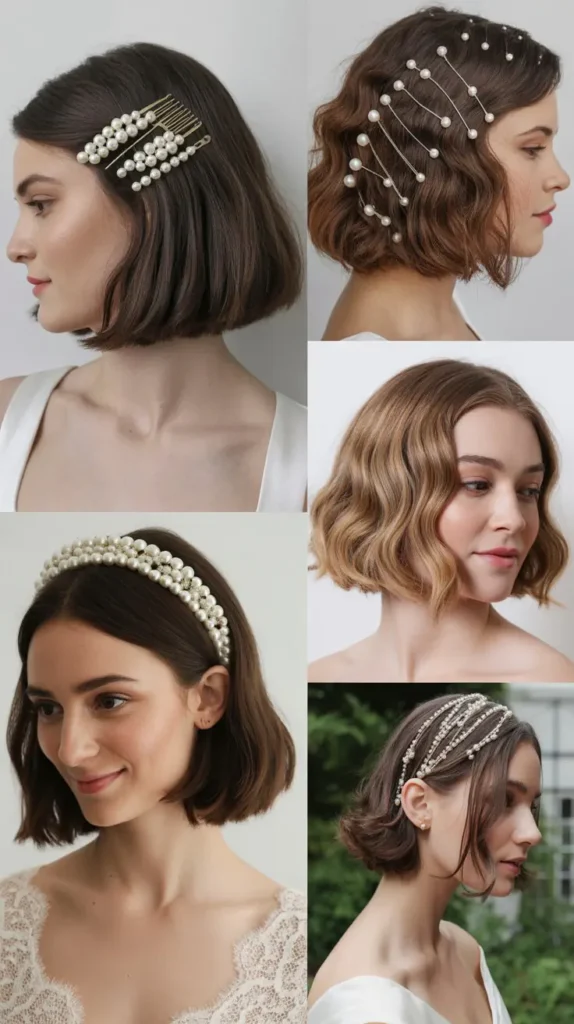 Bob with Pearl Hair Accessories