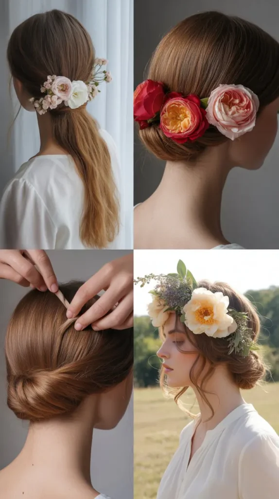 Faux Bob with Flowers