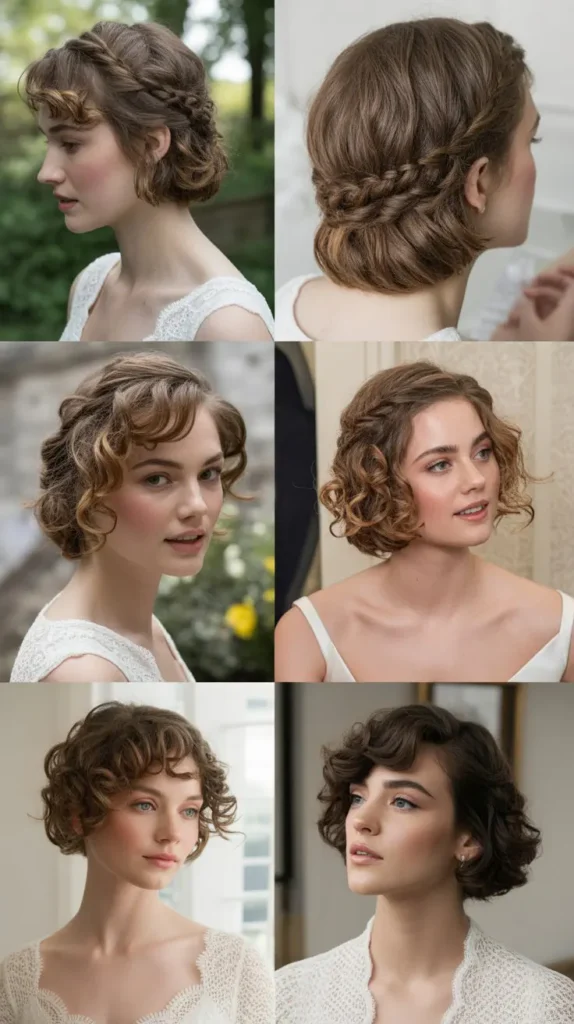 Half-Up Twisted Short Hair