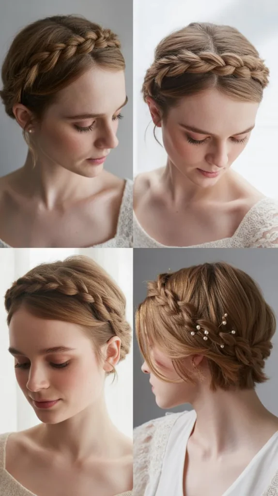 Twisted Crown for Short Hair