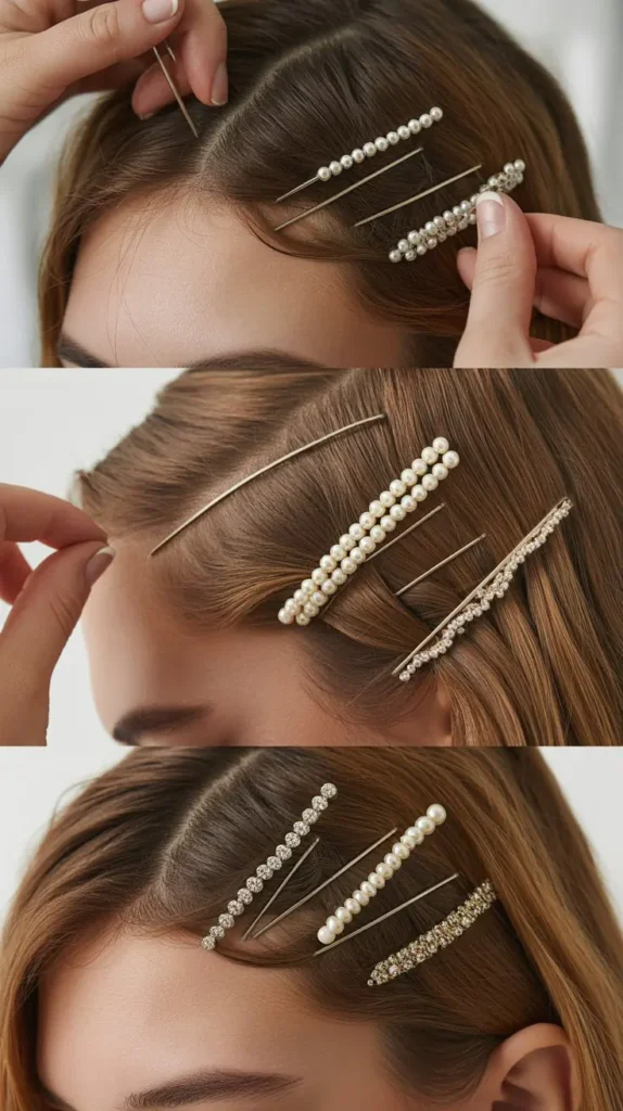 Pin Back Only the Greasy Front Sections