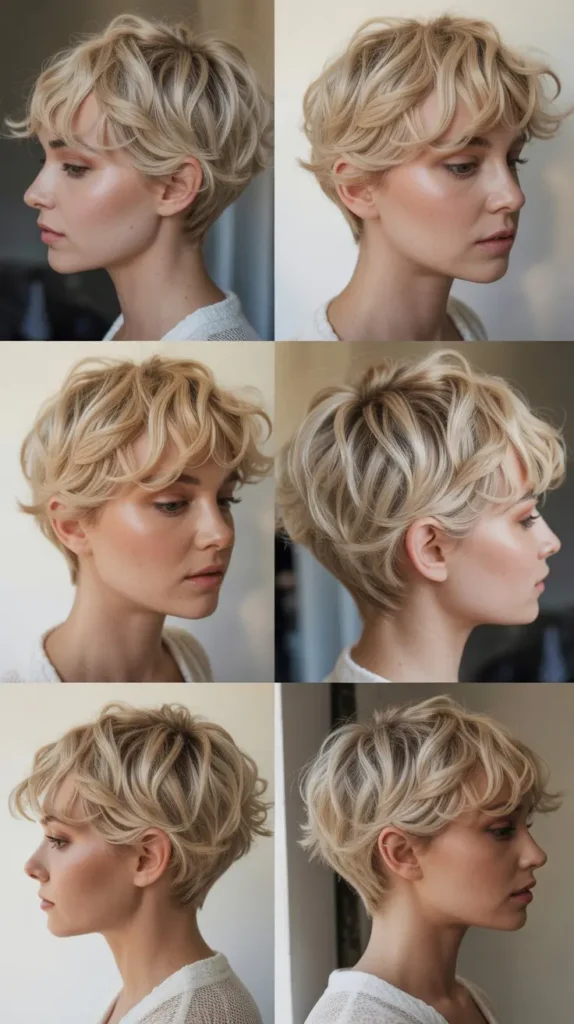 Tousled Blonde Wedding Pixie
