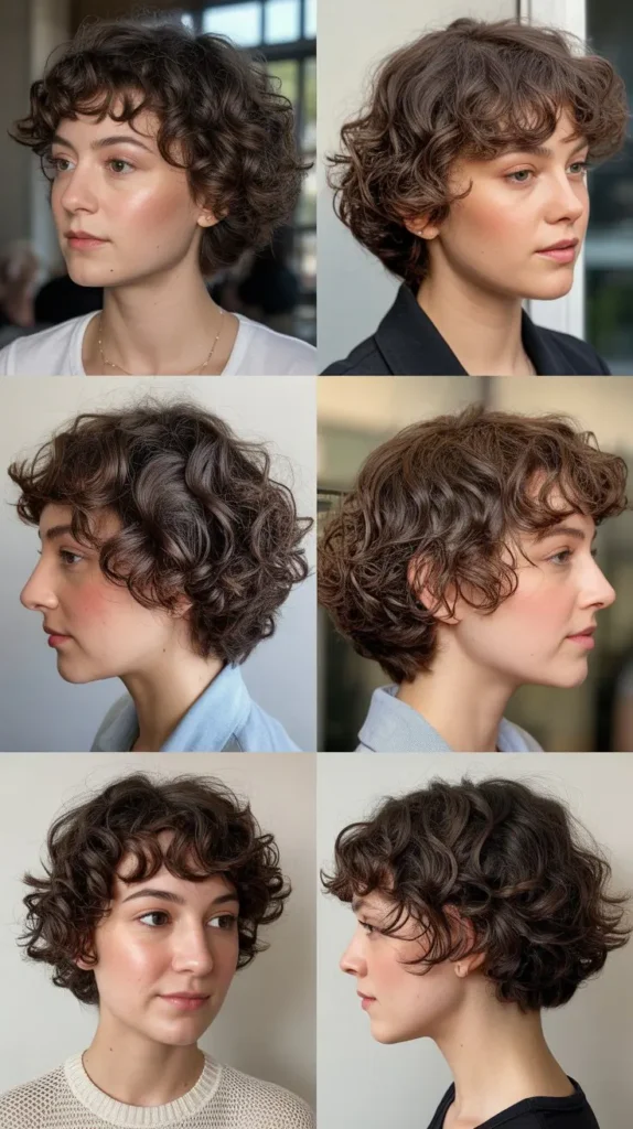 Curly Wedge Cut