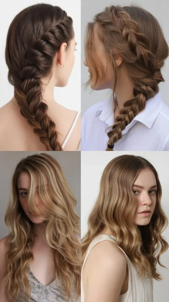 Side Part Mermaid Braid