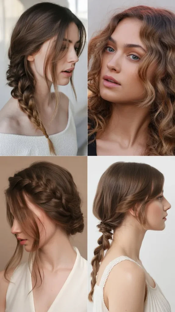  Side Part Waterfall Braid