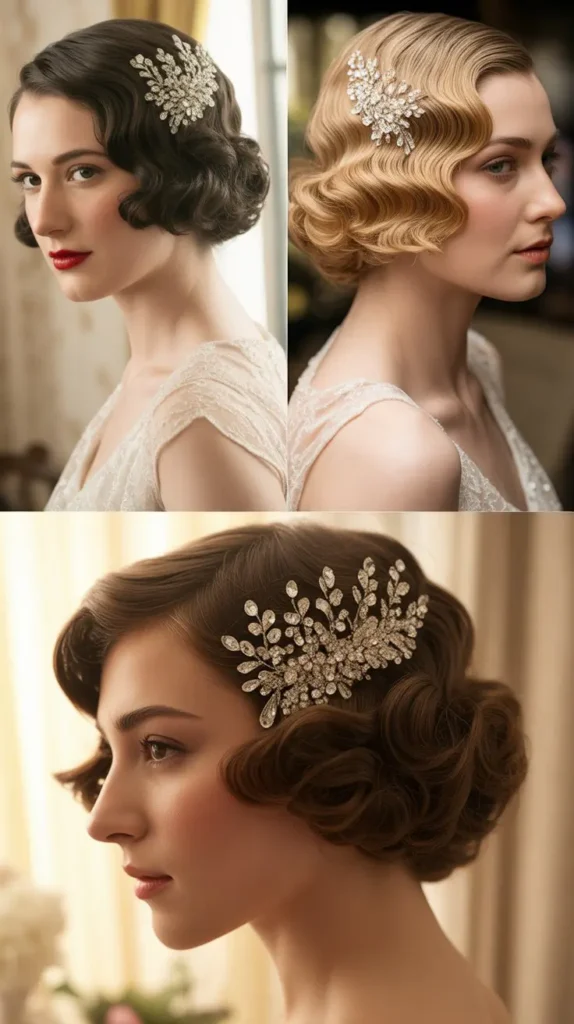 Vintage Finger Waves for Short Curly Hair