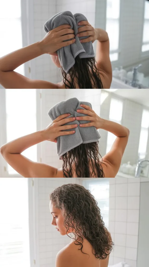 Use a Microfiber Towel to Prevent Overnight Frizz
