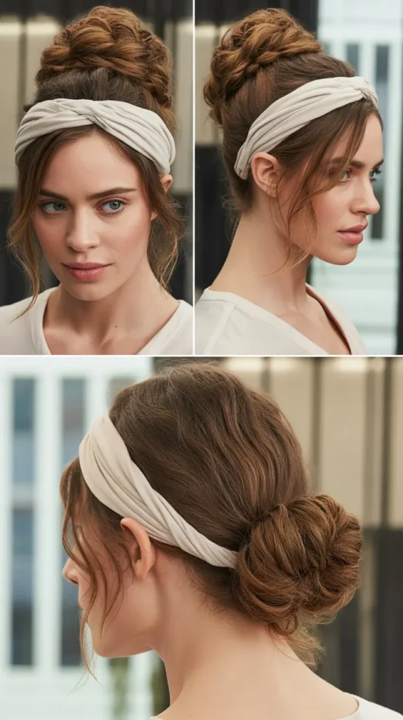 The Twisted Headband Updo