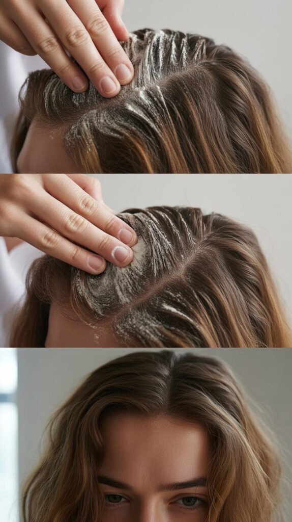 Apply Baby Powder as a DIY Dry Shampoo