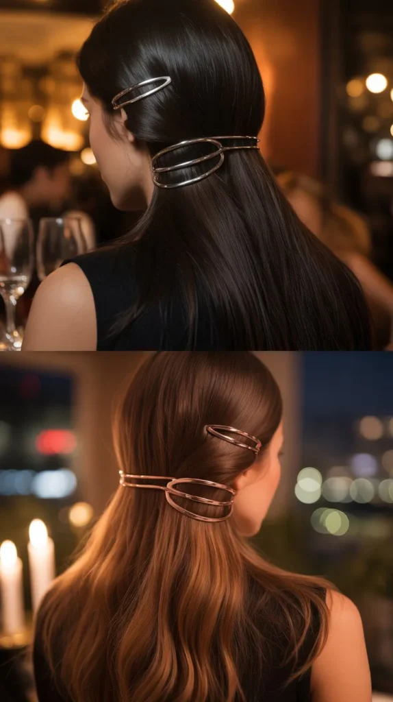  Sleek Straight Hair with Hair Cuffs