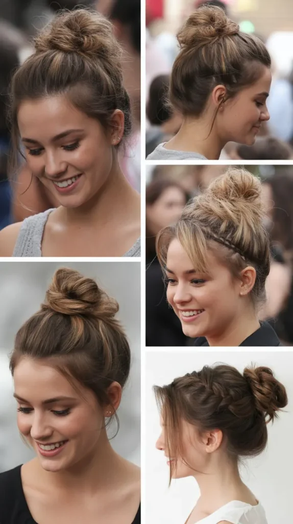  Messy Bun for Short Hair