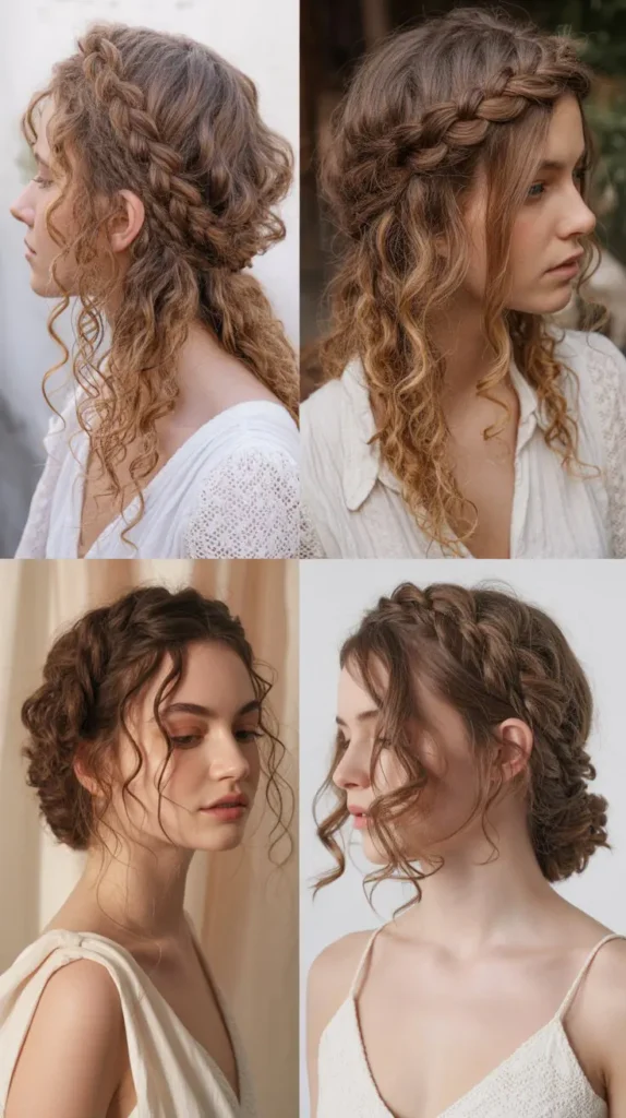 Curly Braided Crown