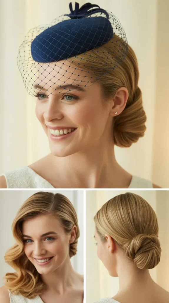 French Twist with a Vintage Pill Box Hat