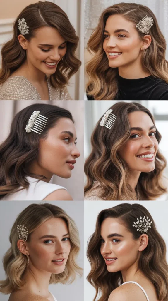 Glam Waves with a Statement Hair Comb