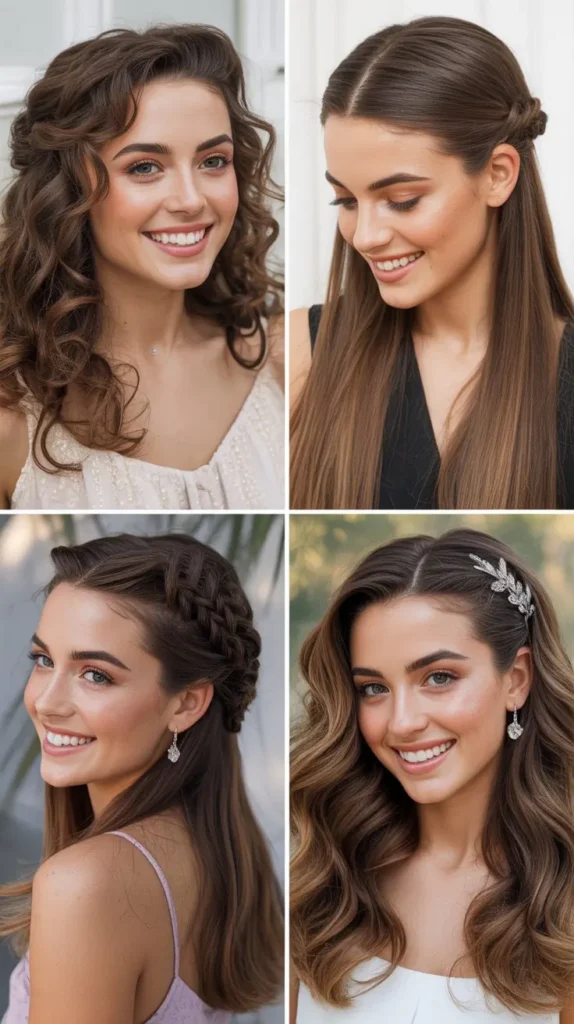  Half-Up Half-Down Glam