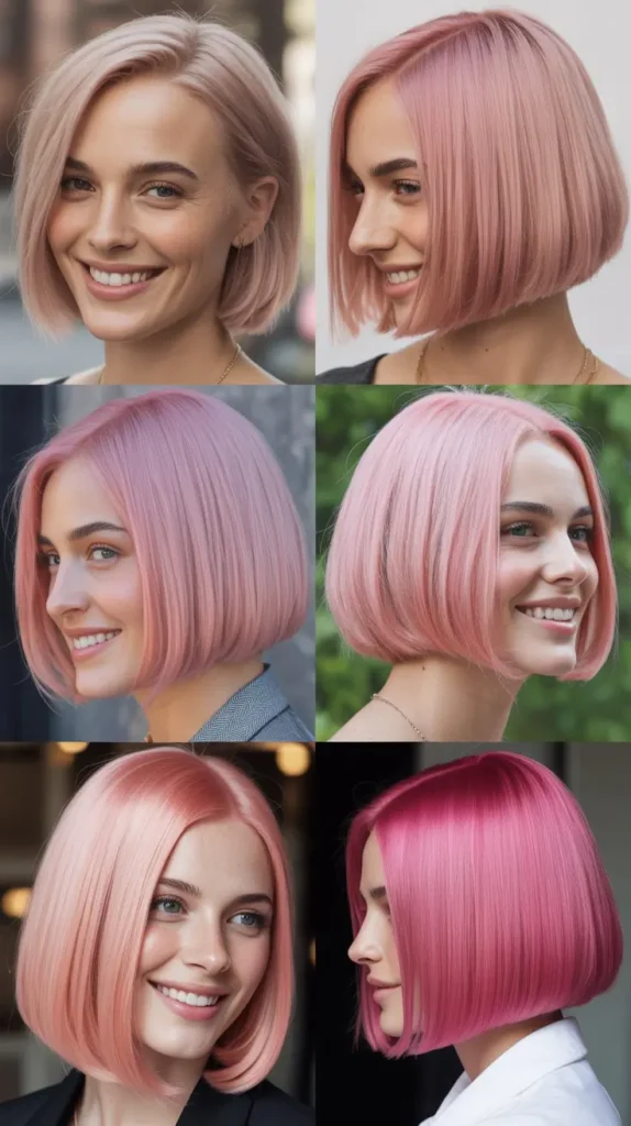 Classic Blunt Pink Bob