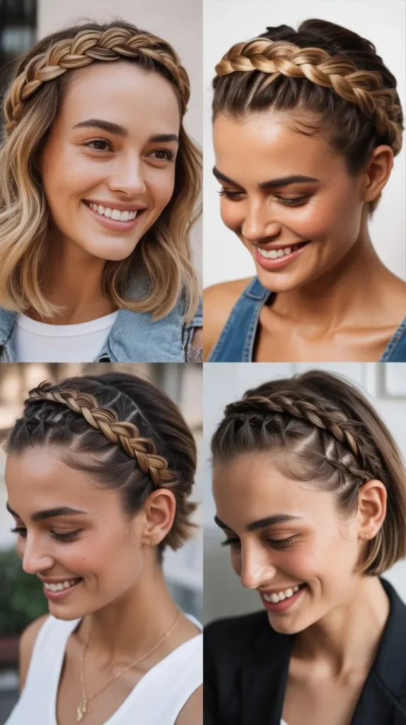Braided Crown for Short Hair
