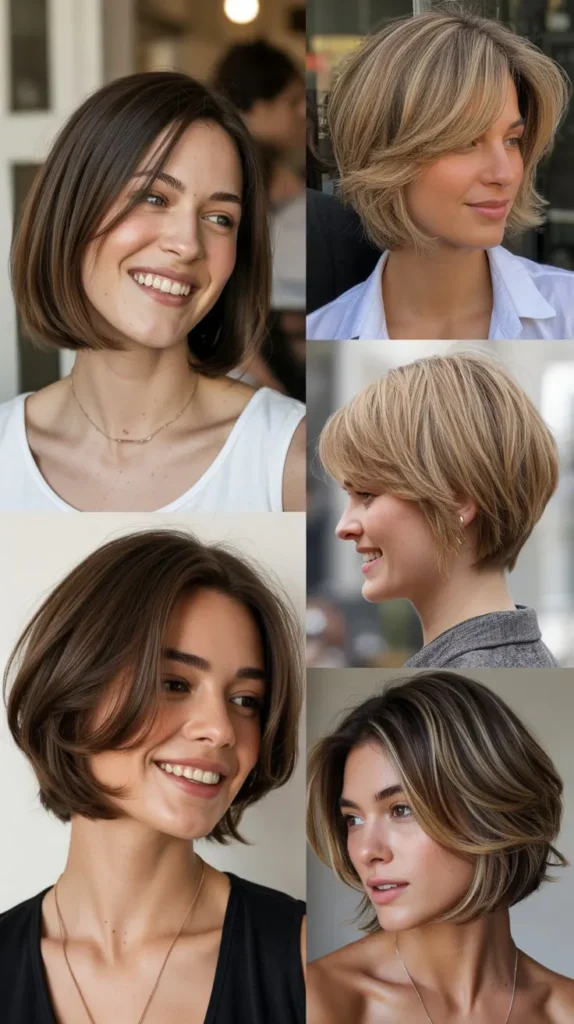 Layered Stacked Bob for Thin Hair