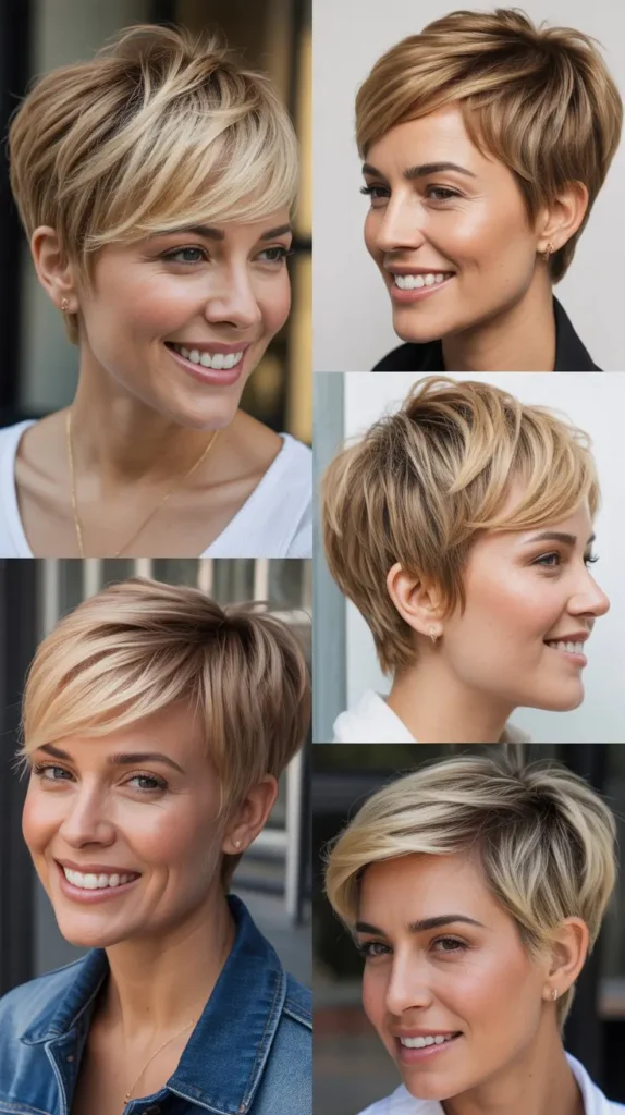 Blonde Highlighted Wedge Pixie