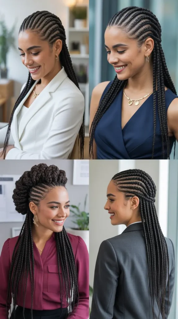 The Cornrow-Inspired Work Style