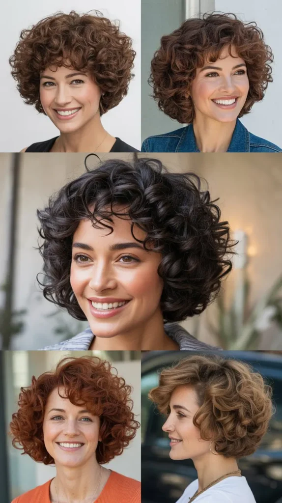 Curly Stacked Bob Wedge