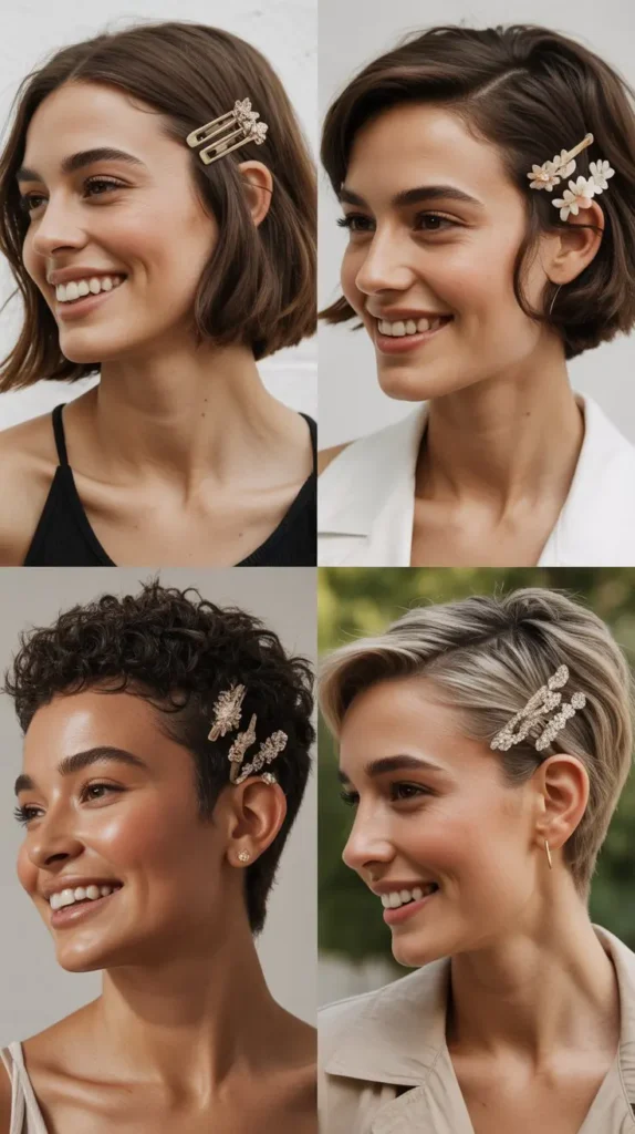 Short Hair with Side Clip