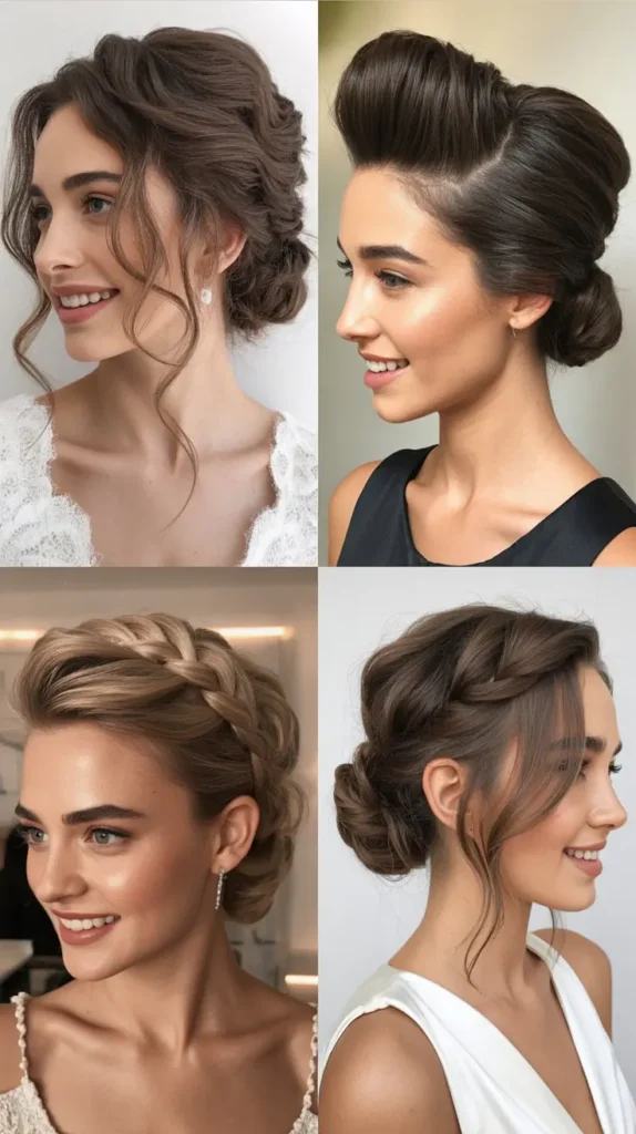  Textured Pinned Updo for Modern Brides