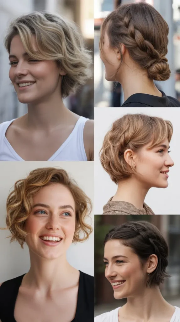 Side Twist Short Hairstyle