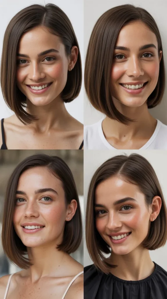 Sleek Side Part Bob