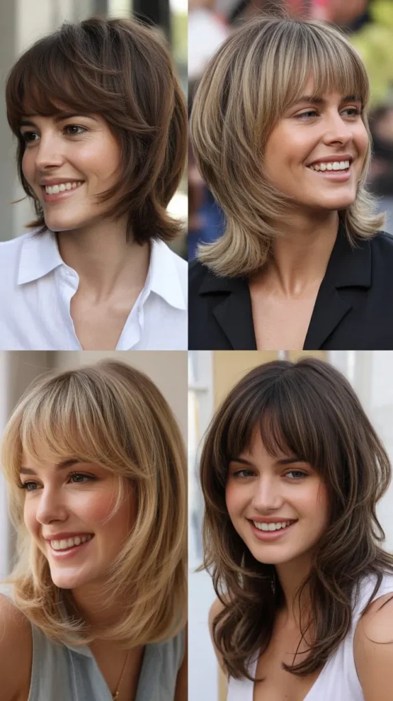  Layered Wedge with Bangs