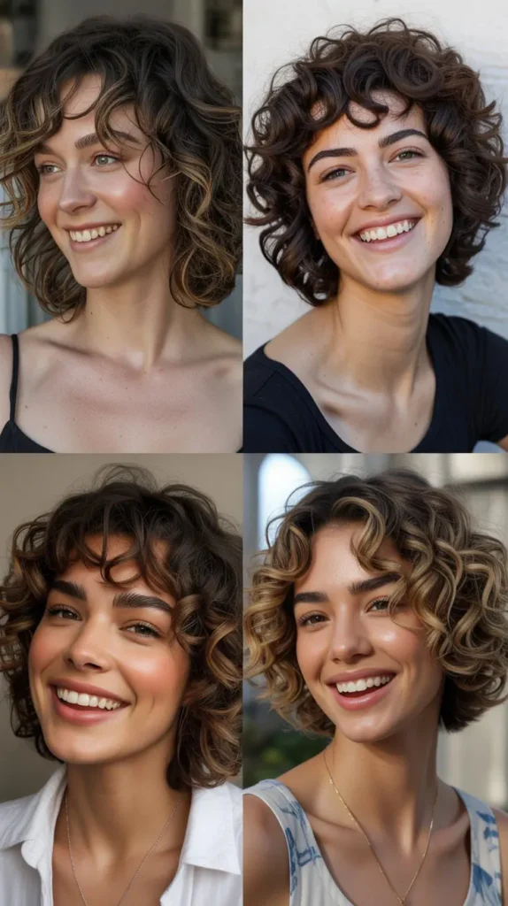 Tousled Curly Bob