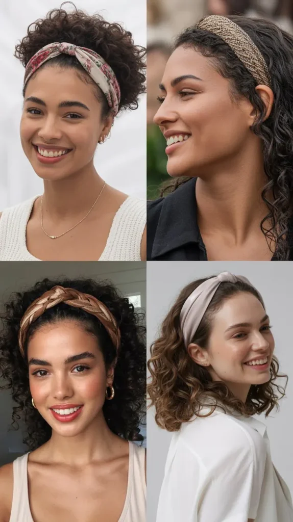 Swept-Back Curls With Headband