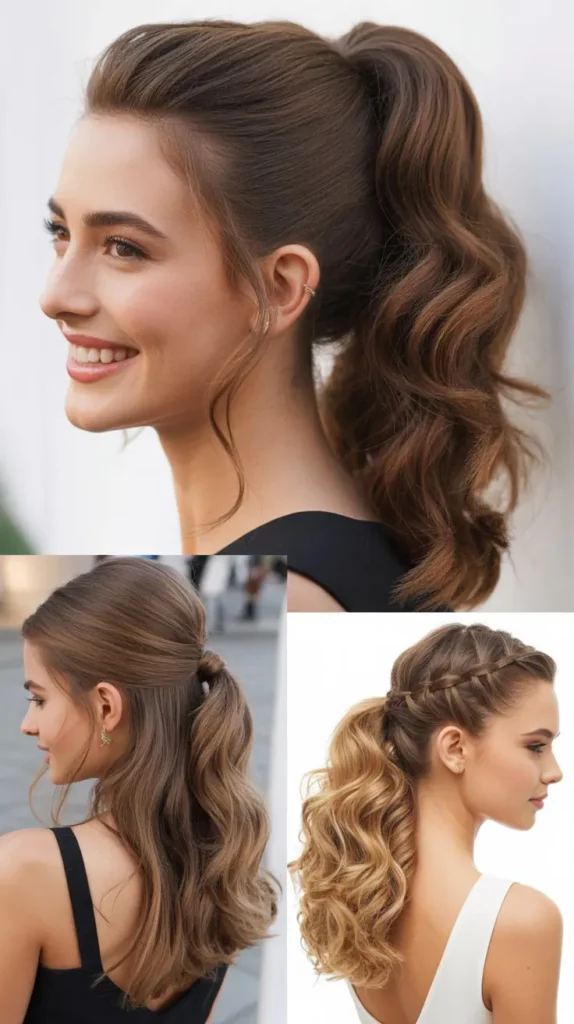 Voluminous Half Up Ponytail