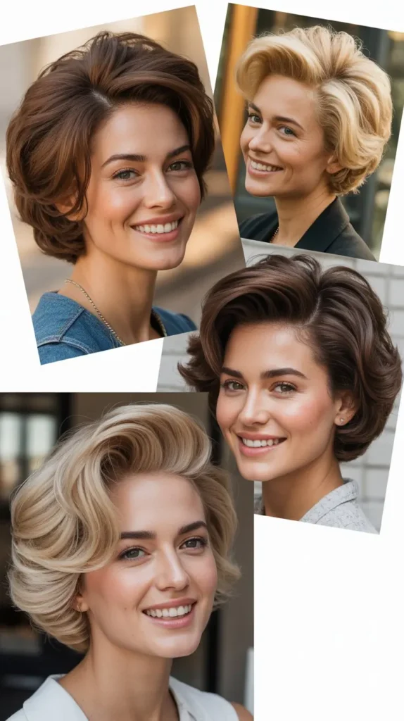 Soft Bouffant on Short Hair