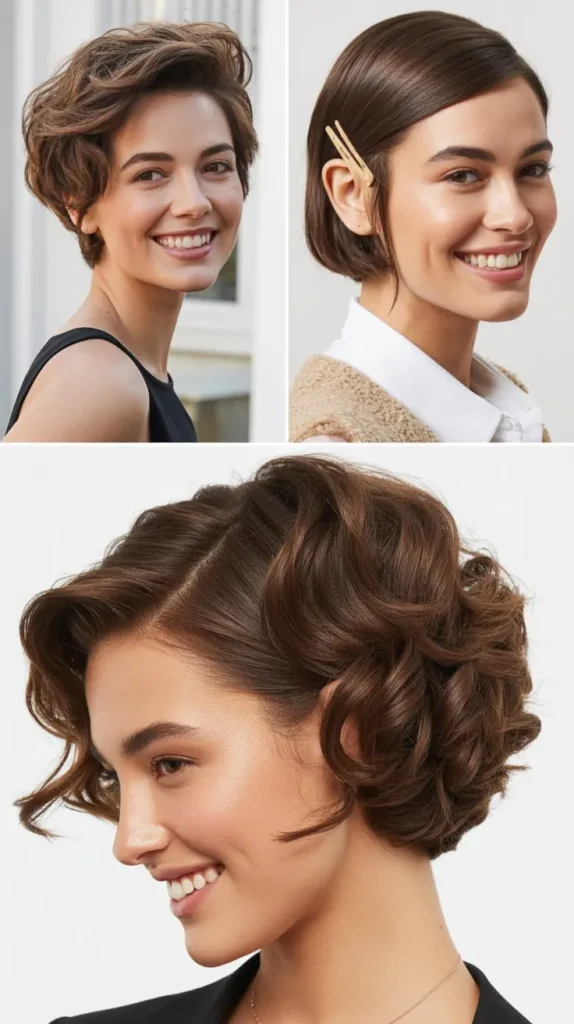 Faux Lob Updo for Pixie Cuts