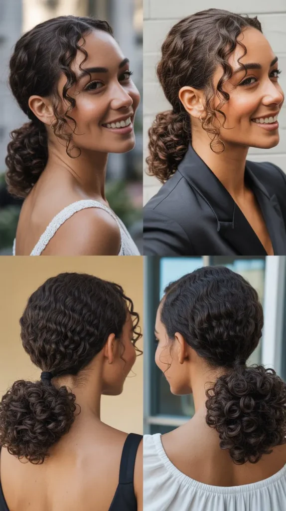 Low Ponytail with Ornate Curl Definition